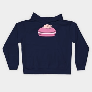 Pig and Giant Pink Macaroon Kids Hoodie